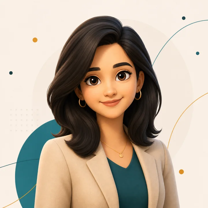 Stylized 3D avatar representing Nimmi Pulikken